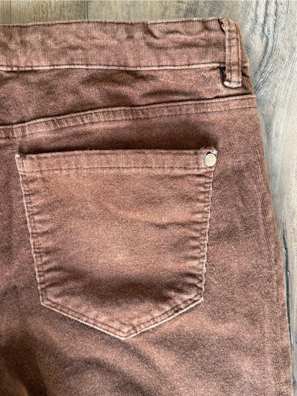 Brown Corduroy Pants Women’s High Rise Straight Leg Well Worn Jeans Size 8 / 29 - Picture 5 of 11